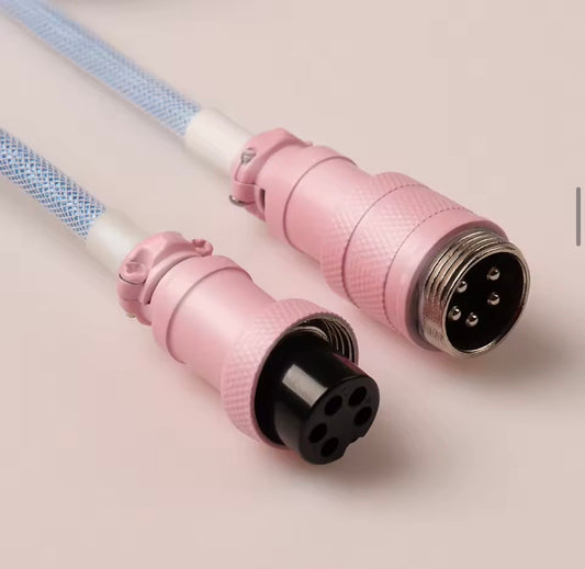 The Aviator Cable //  Mist Blue & Rose